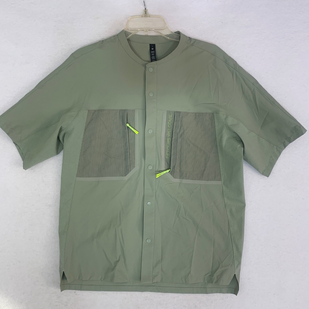 Lululemon Water-Repellent Hiking Short-Sleeve Shirt Snap Front Outdoors